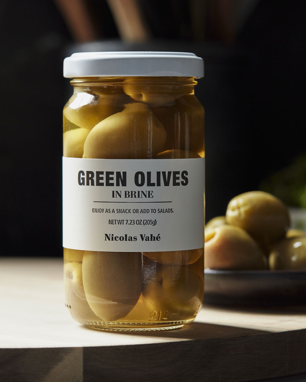 Olives, Green in brine, 205 g.
