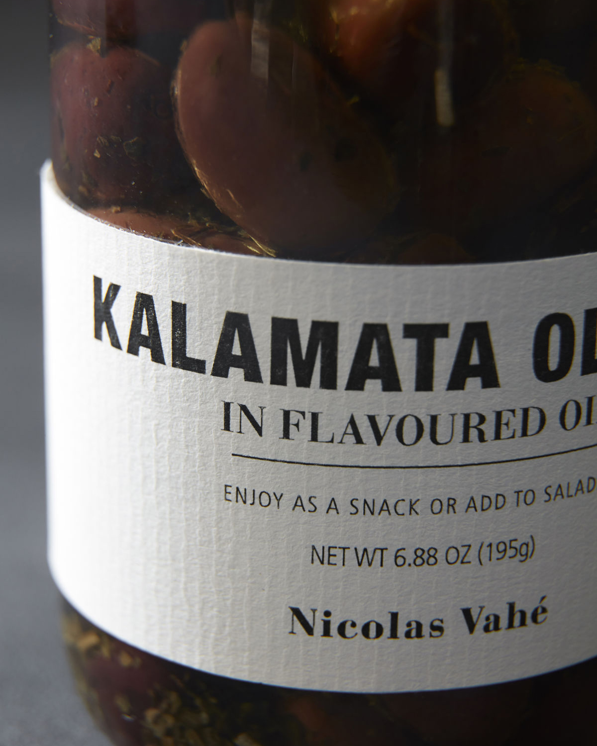 Kalamata Olives, in flavoured oil, 195 g.