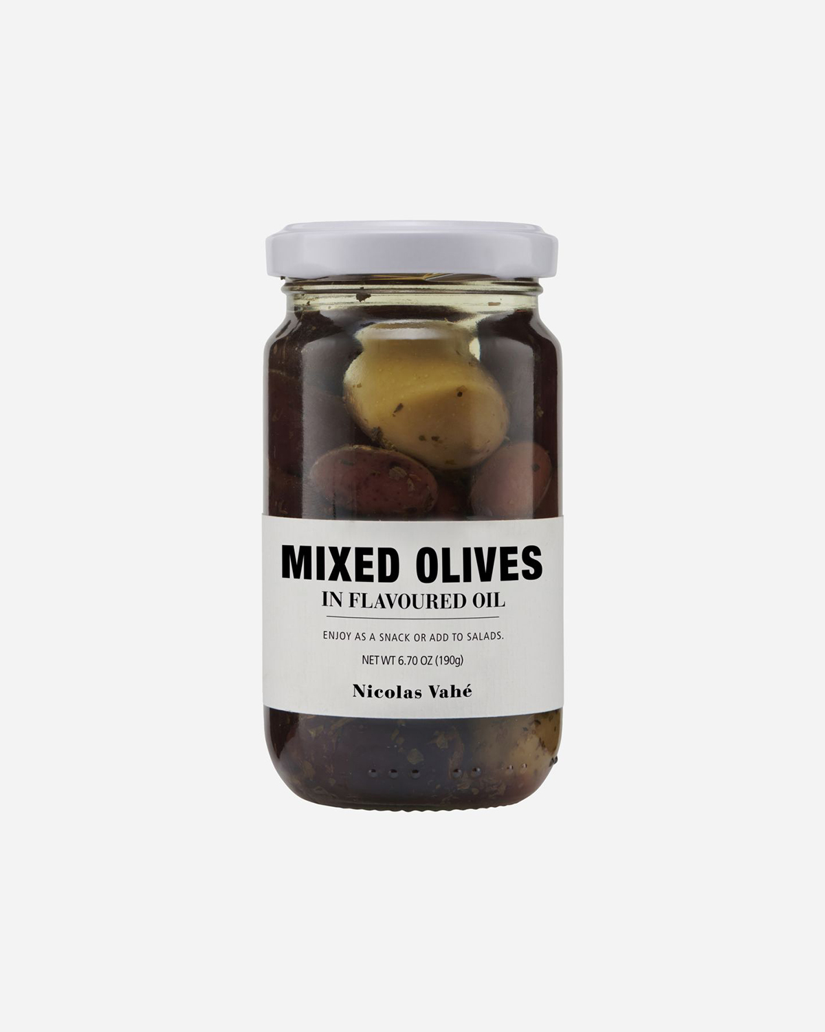 Mixed Olives, in flavoured oil, 190 g.