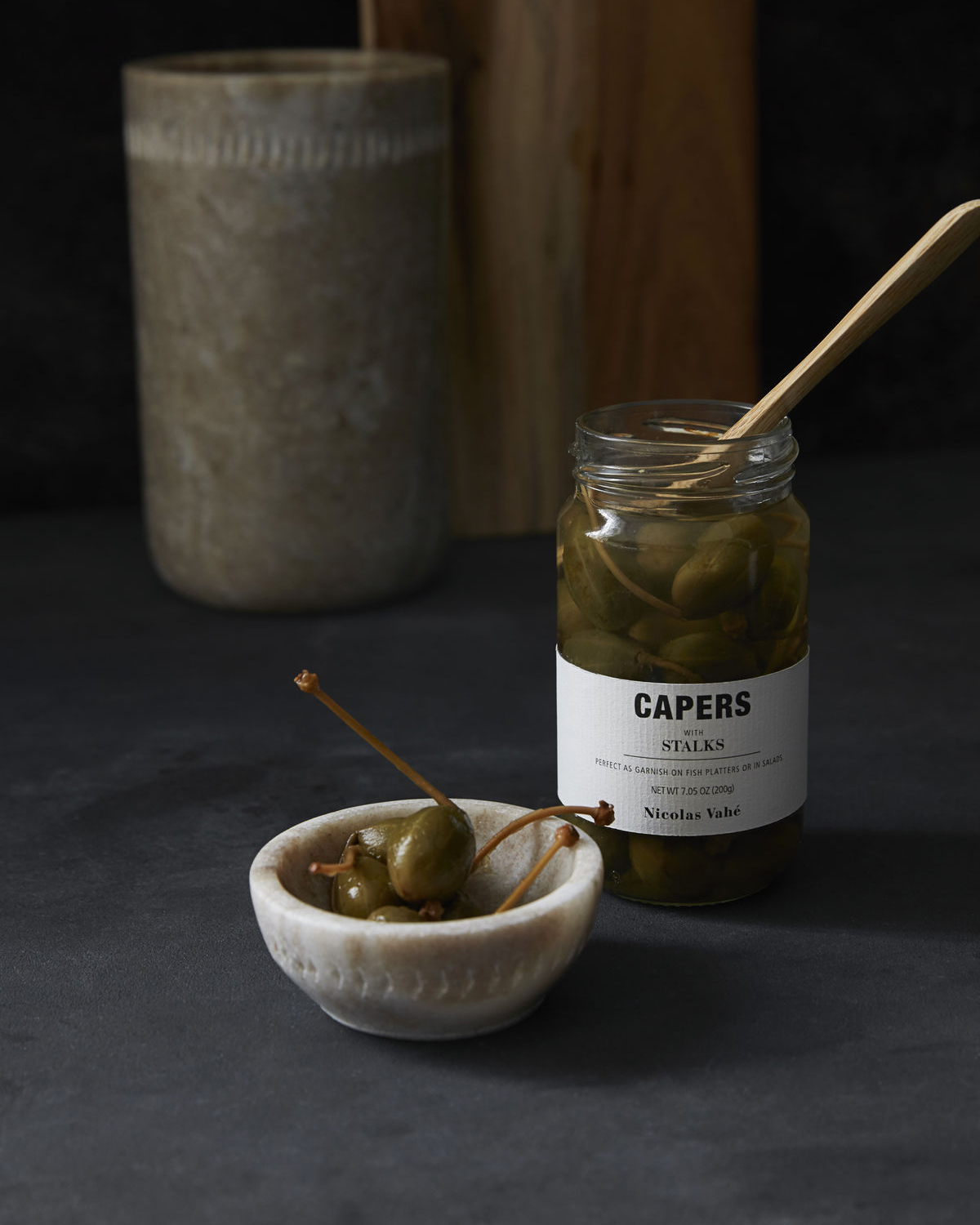Capers, with stalks, 200 g.