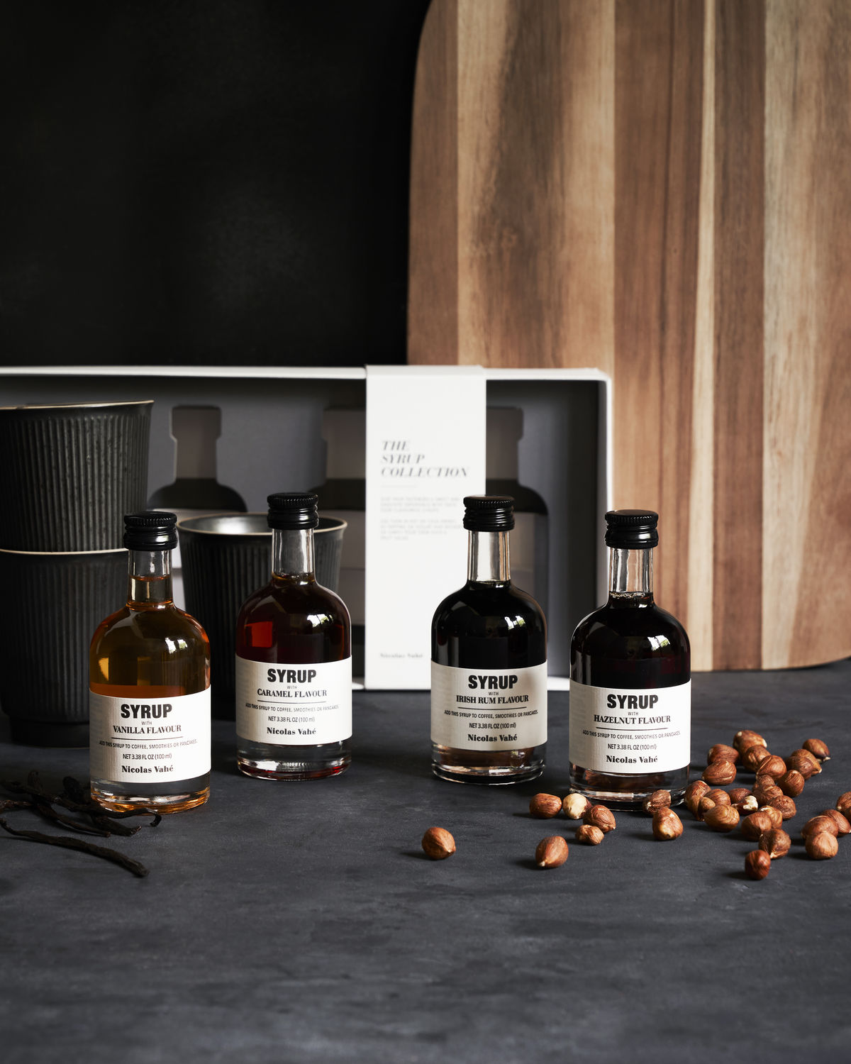 Gift box, Nicolas Vahé The syrup collection 4 x 10 cl.