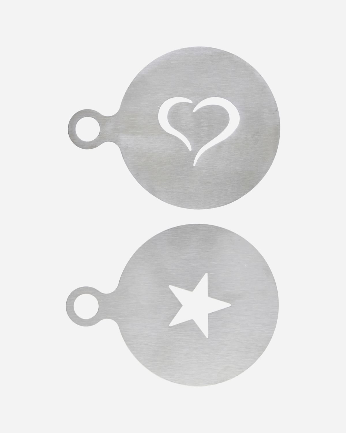 Coffee stencil, Silver, Set of 2 designs