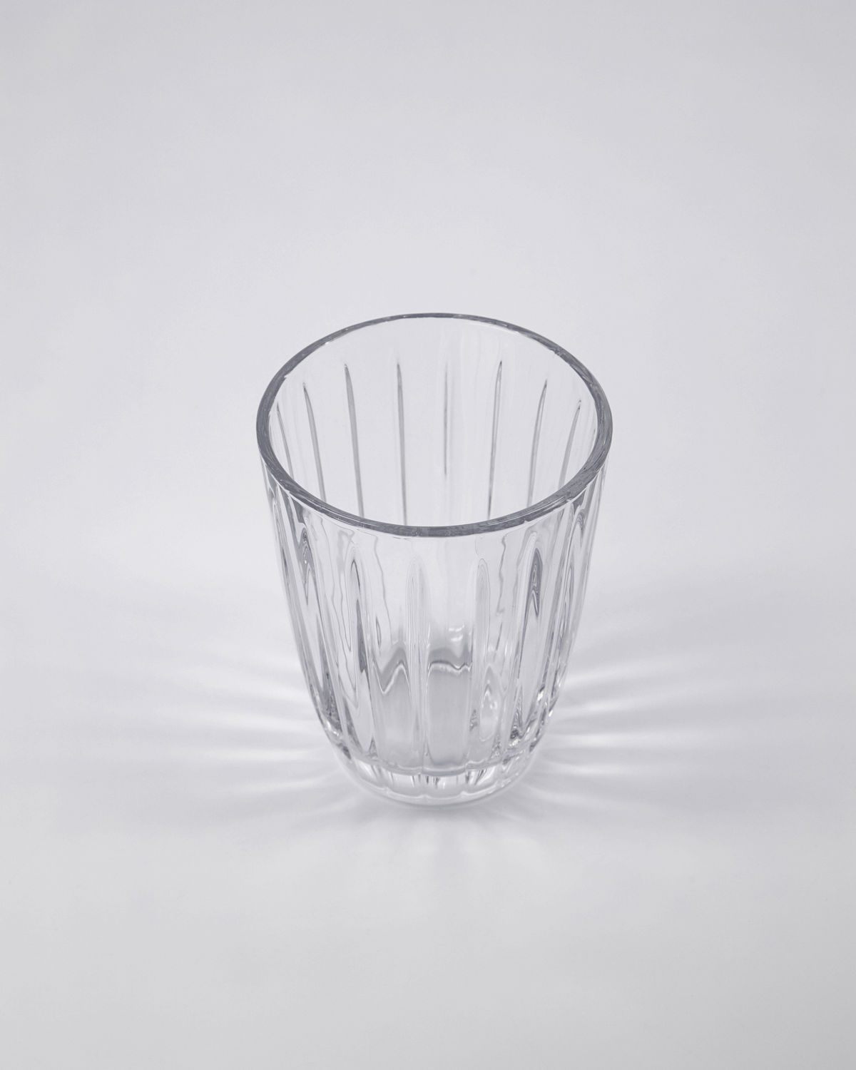 Water glass, Groove, Clear, Set of 4 pcs, Handmade - Nicolas Vahé
